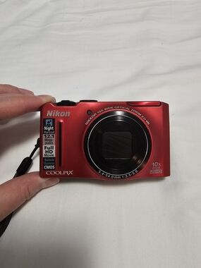 Nikon Red Compact COOLPIX Digital Camera